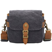 Retro Camera Canvas Bag Shoulder Messenger Bag Travel Portable Case(Dark Gray)