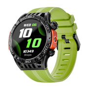 LOKMAT ZEUS6 PRO 1.46-Inch IP68 Water-resistant SOS Flashlight Bluetooth Smart Watch(Yellow Green)
