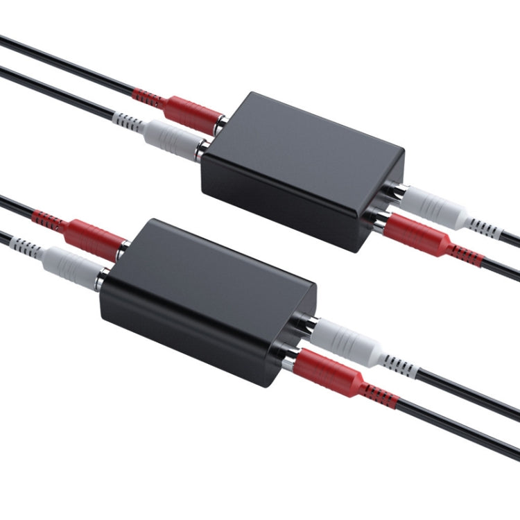 RCA Audio Ground Loop Isolator Anti-Interference Noise Reducer Eliminate Current Sound Bluetooth Receiver(Square)
