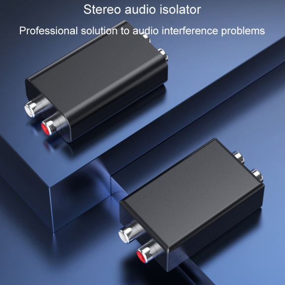 RCA Audio Ground Loop Isolator Anti-Interference Noise Reducer Eliminate Current Sound Bluetooth Receiver(Square)