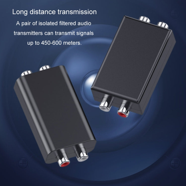 RCA Audio Ground Loop Isolator Anti-Interference Noise Reducer Eliminate Current Sound Bluetooth Receiver(Square)