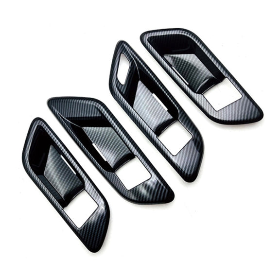For 2023 Toyota Crown Door Handle Cover Decorative Frame, Style: Left-hand Drive(Carbon Fiber)