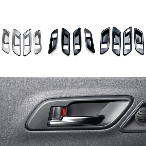 For 2023 Toyota Crown Door Handle Cover Decorative Frame, Style: Left-hand Drive(Carbon Fiber)