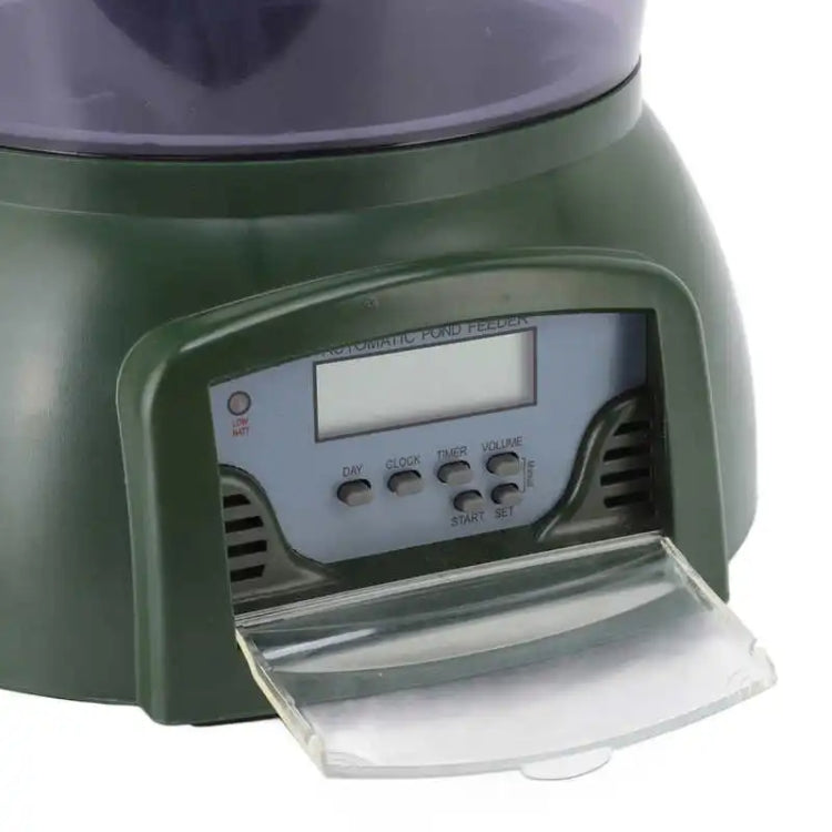 4.25L Aquarium Automatic Feeder Timing Dosing Fish Tank Pond Feeder(Green)