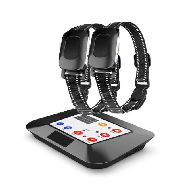 1 Drag 2 Pet Electronic Fence Wireless Dog Trainer Smart Electric Shock Dog Collar(Black)