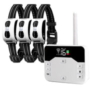 1 Drag 3 Pet Electronic Fence Wireless Stop Barker Outdoor Dog Collar Remote Control Dog Trainer(White)