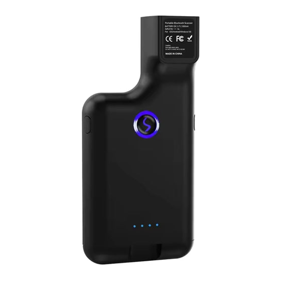 1D Bluetooth Barcode Scanner Wireless Back Clip Phone Barcode Reader