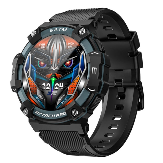 LOKMAT ATTACK 2 PRO 1.39-Inch 5ATM Water-resistant Wellness Tracking Bluetooth Smart Watch(Gray)