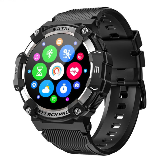 LOKMAT ATTACK 2 PRO 1.39-Inch 5ATM Water-resistant Wellness Tracking Bluetooth Smart Watch(Silver)