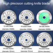 22mm 16 Rotating Surface With Hole Fiber Optic Cutting Knife Replacement Tungsten Steel Blade