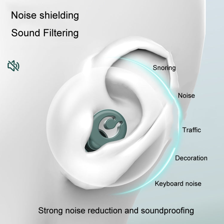 Silicone Sleep Soundproof Noise Reducing Earplugs Swimming Water-resistant Earplugs(White)