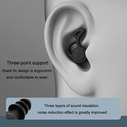 Noise Canceling Sleeping Earplugs Triple Layer Soundproofing Silicone Swimming Earplugs(White)