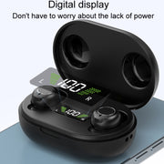 1pair Rechargeable Semi-In-Ear Hearing Aid Elderly Sound Amplifier(Black)
