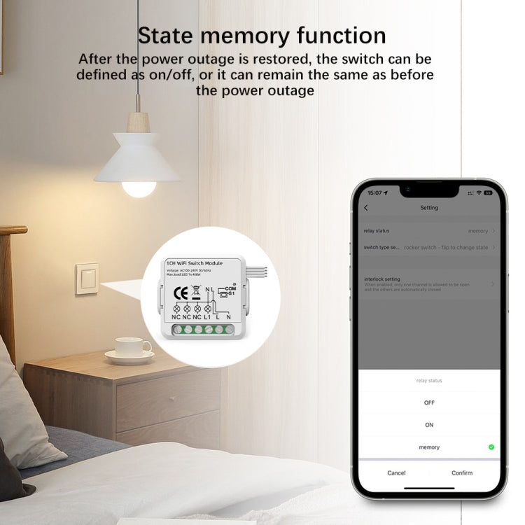1CH  WiFi  Smart Switch Module For Alexa / Google Home / Tuya Smart Life APP