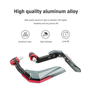 4 In 1 Motorcycle Modification Accessories Horn Windshield Windproof Protective Cover+Handlebar Plastic Throttle Grip Accessories(Red)