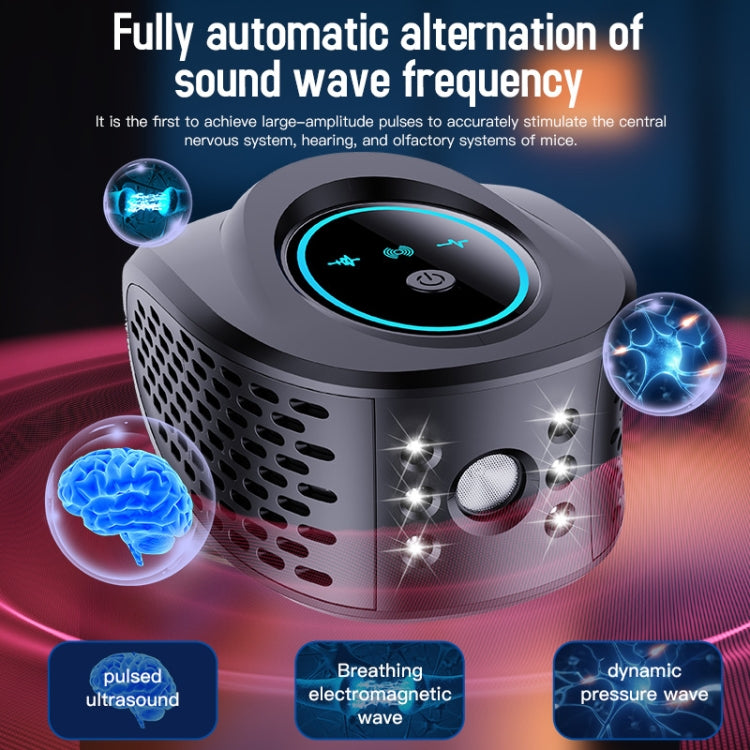 QSQ218 Multifunctional LED Household Indoor High-power Ultrasonic Mouse Repellent UK Plug(White)