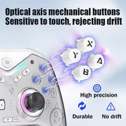 CM-619  Bluetooth Game Controller Programmable with RGB Lights for Switch / Steam Deck / PC / IOS / Android(Black)