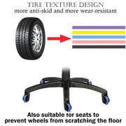 4pcs/ Set Cuttable Trolley Caster Cases Universal Wheel Silent Noise Reducing Silicone Protective Covers(Black)