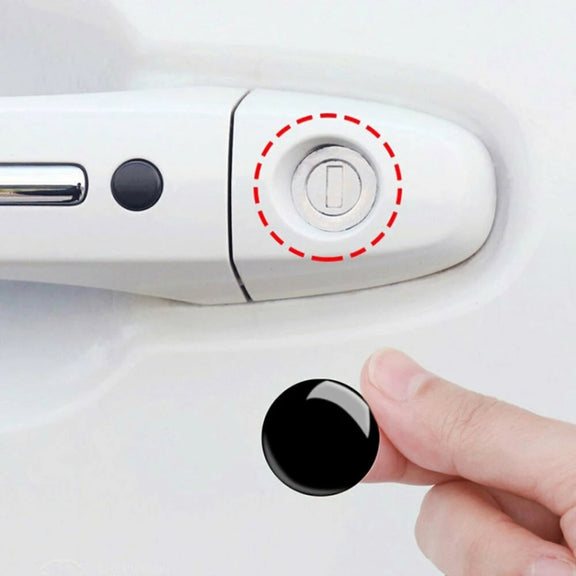 10pcs Car Modification Protection Keyhole Anti-Blocking Sticker(Light Black)