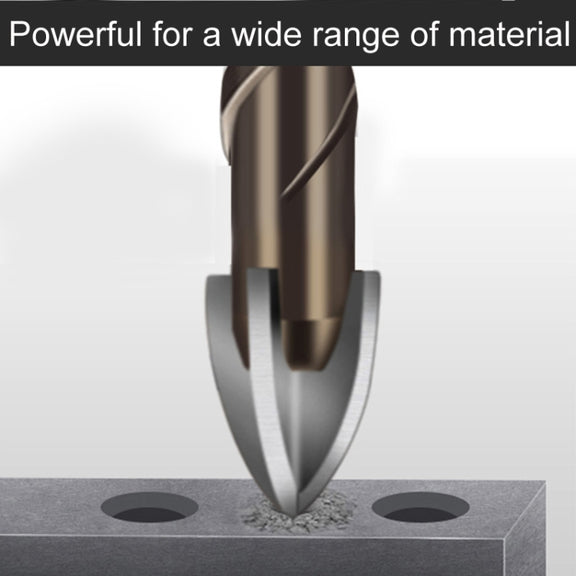5mm Hexagonal Shank Spiral Flute Cross Alloy Drill Bits Glass Tile Four Edge Drivers