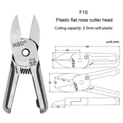 HSD F1S Pneumatic Scissor Blade Cutting Metal Plastic Model Shears Tool