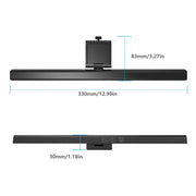 TB-30SA 33cm Timing Dimming Display Asymmetric Working Eye Care LED Desk Lamp Laptop Screen Hanging Light(Black)