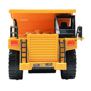 2.4G RC Dumper Truck Simulation Engineering Vehicle Model Children Electrical RC Truck Toy(Yellow)