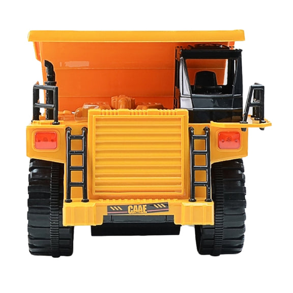 2.4G RC Dumper Truck Simulation Engineering Vehicle Model Children Electrical RC Truck Toy(Yellow)