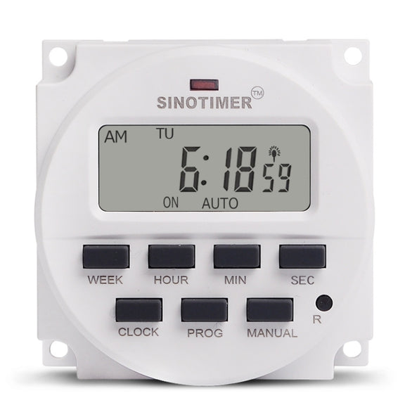 SINOTIMER TM618SH  1 Second Interval Digital LCD Timer Switch Programmable Time Relay 220V