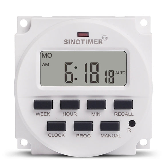 SINOTIMER TM618N-4 12V 7 Days Weekly Programmable Digital Electronic Timer Switch