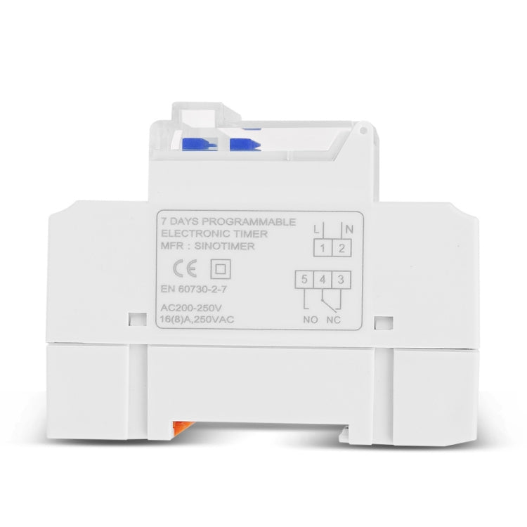 SINOTIMER TM919A-110V 16A Din Rail Mount Digital Timer Switch Microcomputer Weekly Programmable Time Relay Control