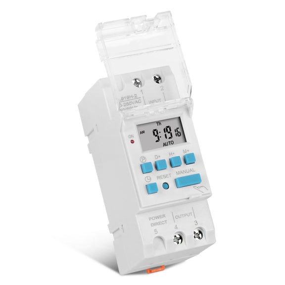 SINOTIMER TM919H-2 220V 16A DIN Rail 4 Pins Voltage Output Digital Switch Timer Automatic Cycle Timing Controller