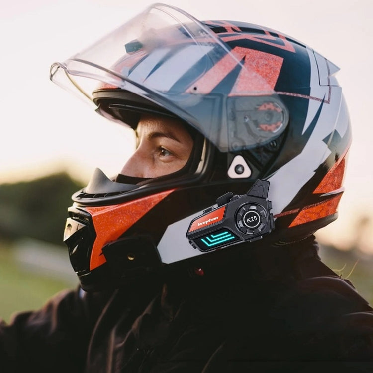 KUQIBAO Motorcycle Helmet Water-resistant Bluetooth-compatible Headset With Light(Soft Microphone)