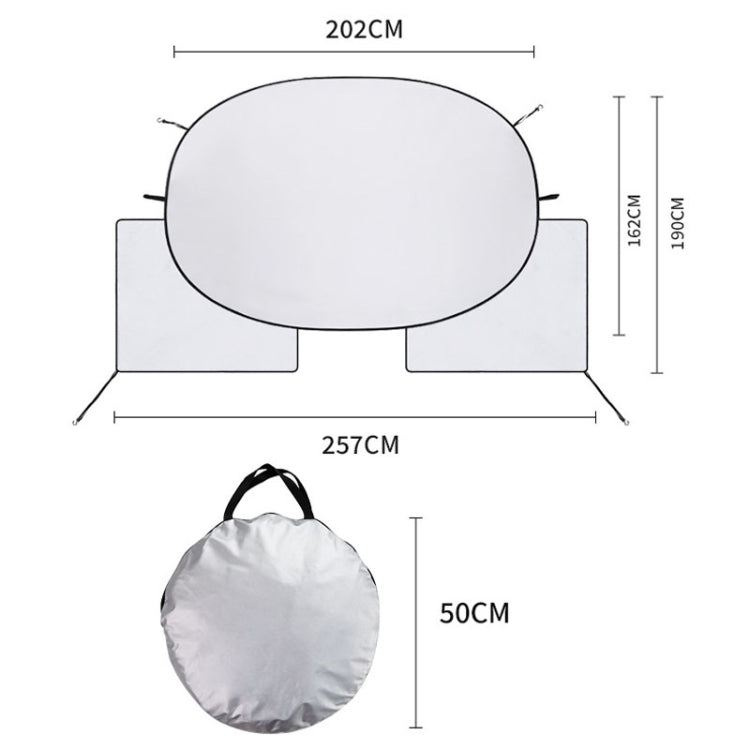 Car Sunshade Front Cover Sunscreen Heat Shield(Silver Vinyl)