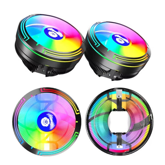 COOLMOON Ice Blade W120 LED Colorful Light 4Pin Cooler Desktop CPU Cooling Fan