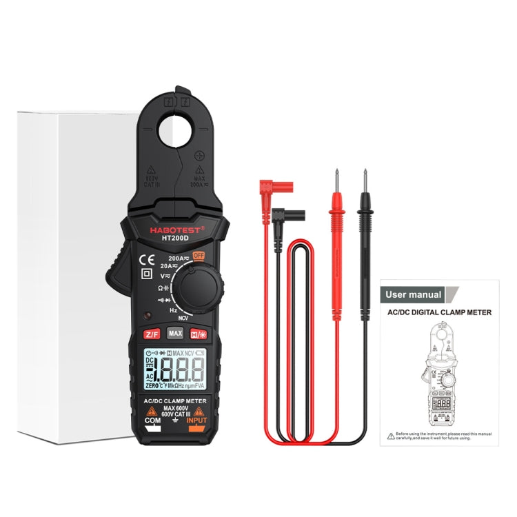 HABOTEST Mini Clamp Multimeter Portable Digital Ammeter