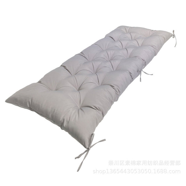 120x50x8cm Outdoor Bench Water-resistant Sunscreen Thickened Soft Cushion(Light Gray)