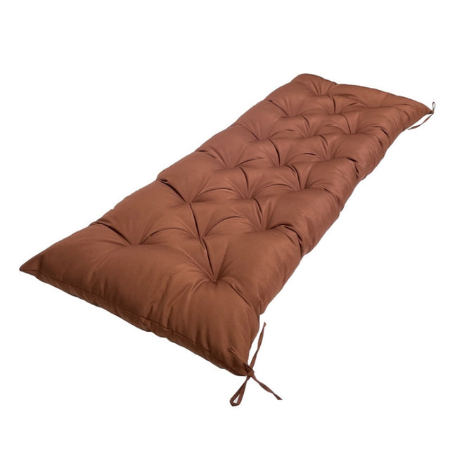 120x50x8cm Outdoor Bench Water-resistant Sunscreen Thickened Soft Cushion(Deep Coffee)
