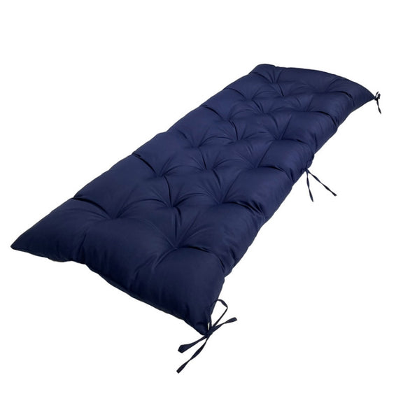 150x50x8cm Outdoor Bench Water-resistant Sunscreen Thickened Soft Cushion(Navy Blue)