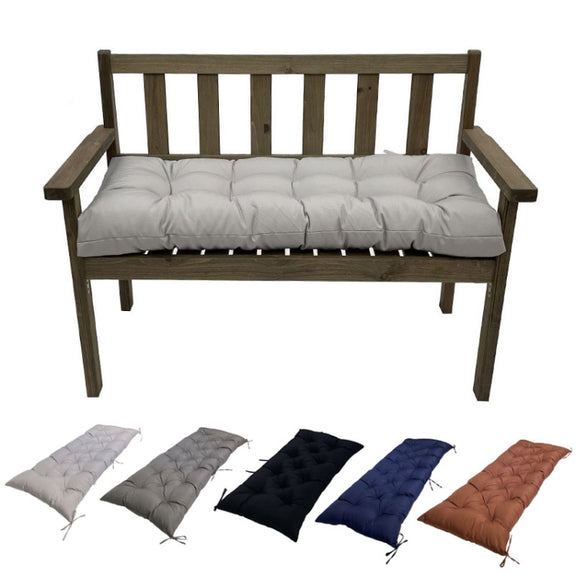 100x50x8cm Outdoor Bench Water-resistant Sunscreen Thickened Soft Cushion(Deep Coffee)