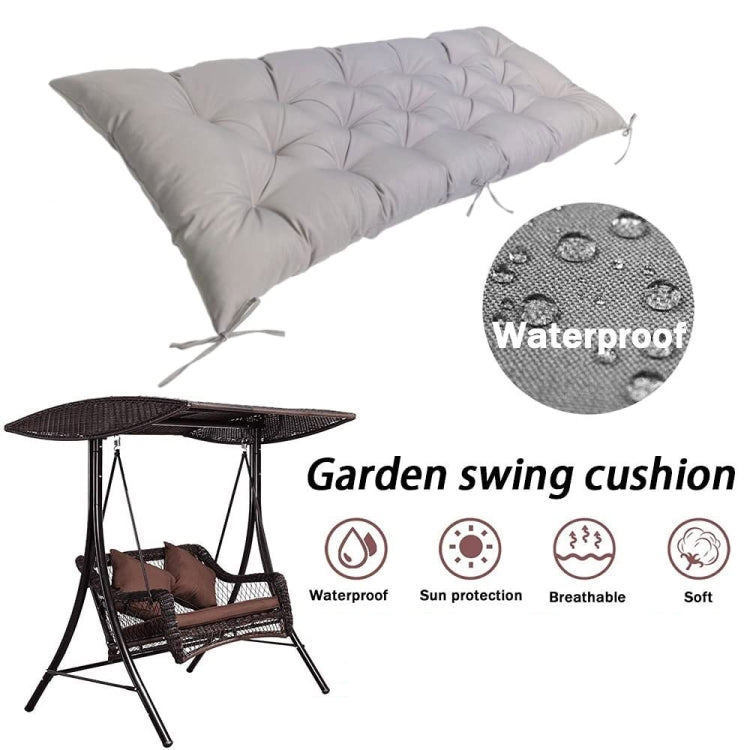 100x50x8cm Outdoor Bench Water-resistant Sunscreen Thickened Soft Cushion(Navy Blue)