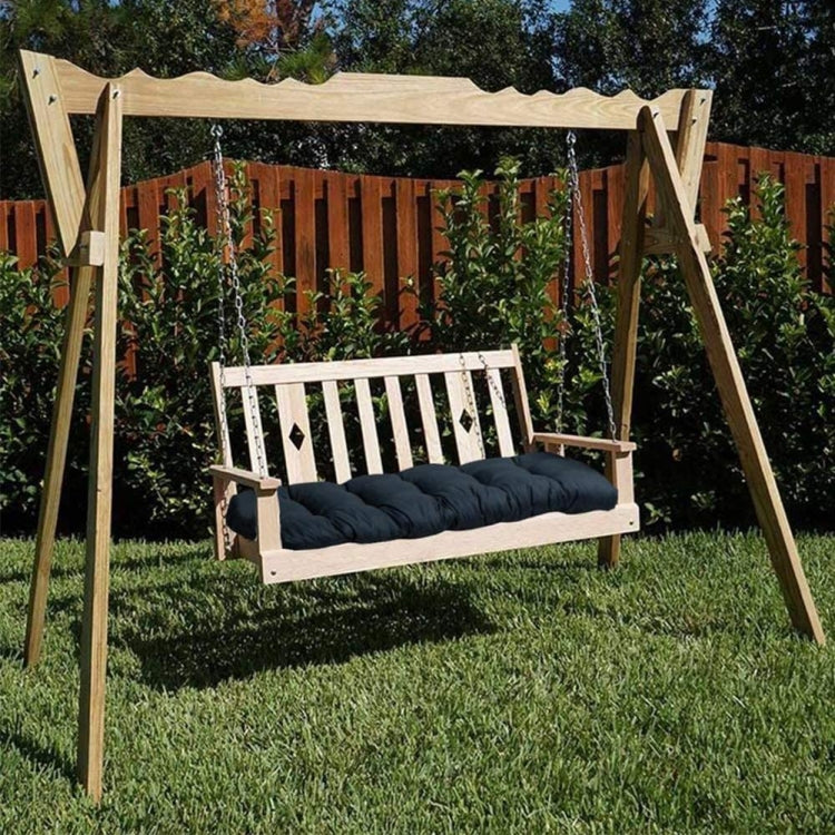 100x50x8cm Outdoor Bench Water-resistant Sunscreen Thickened Soft Cushion(Light Gray)