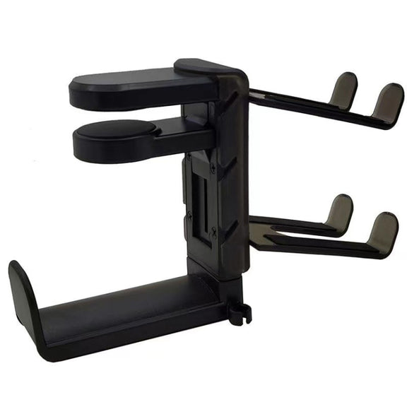 360 Degree Rotation Headset Bracket With Game Handle Organizer(Black)