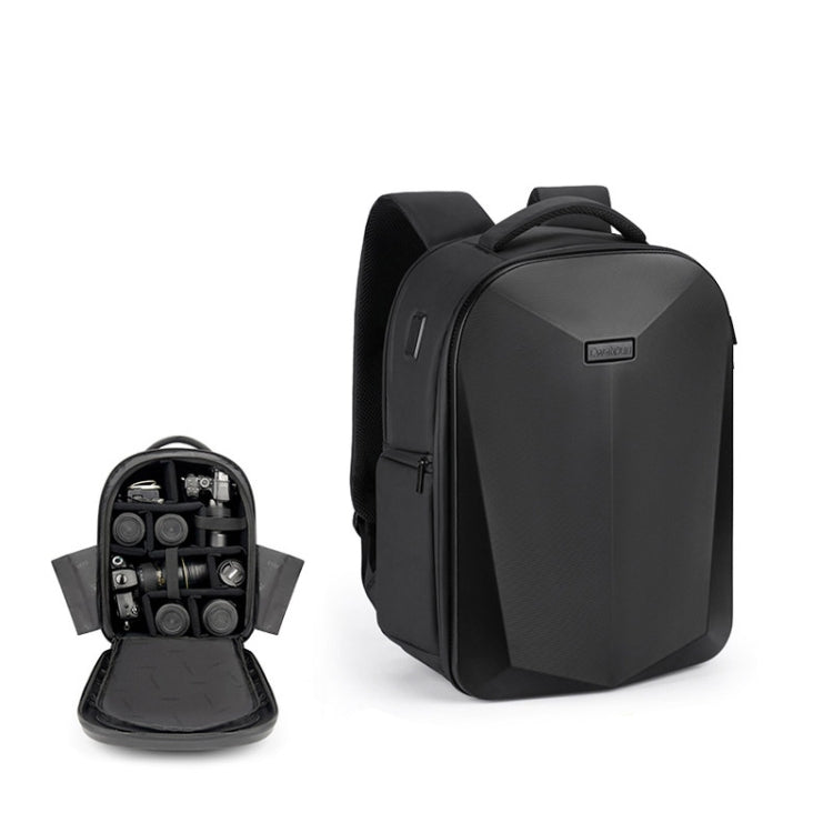 Cwatcun D108 Large Hard Shell Shoulder Camera Bag Water-resistant Shockproof Photography Pack