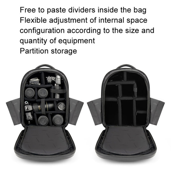 Cwatcun D108 Large Hard Shell Shoulder Camera Bag Water-resistant Shockproof Photography Pack
