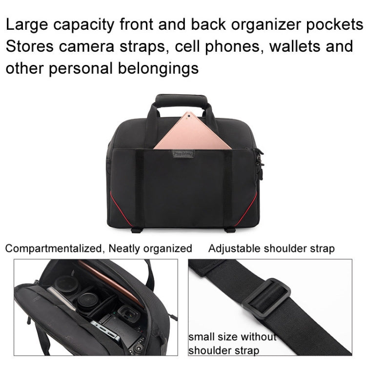 Cwatcun D109 Portable Casual Water-resistant Multi-Function Camera Storage Photography Bag, Color: Small Black
