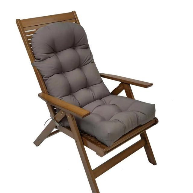 110x50cm Dome Water-resistant Sun-proof Garden Folding High Back Chair Cushions, Color: Dark Gray