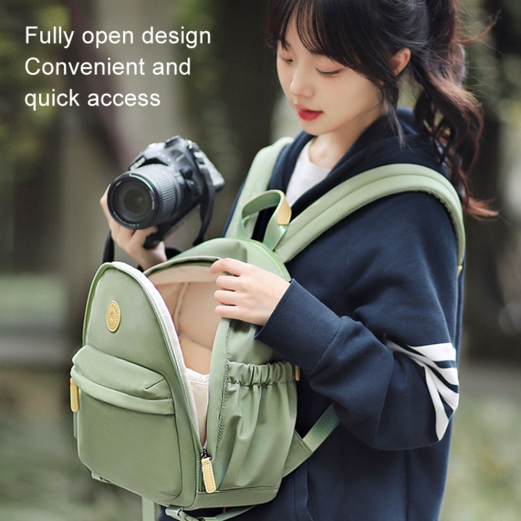 Cwatcun D125 Small Shoulder Camera Bag Casual Commuter DSLR Backpack(Black)