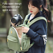 Cwatcun D125 Small Shoulder Camera Bag Casual Commuter DSLR Backpack(Black)