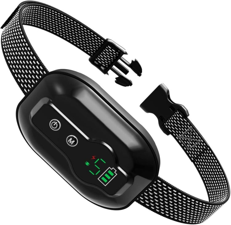 Anti-False Triggering Dog Bark Collar Water-resistant Bark Stopper with 5 Adjustable Sensitivity(Black)